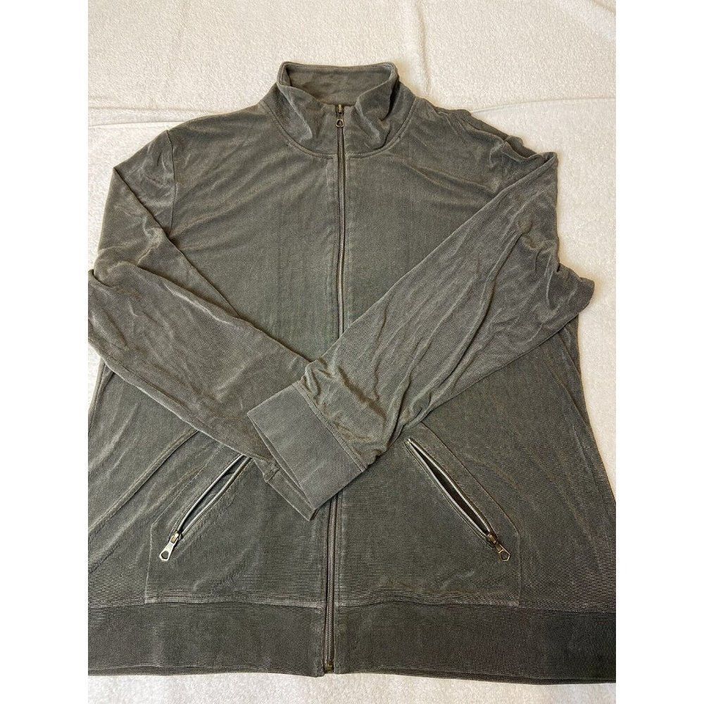 Chico's Travelers zip up long sleeve jacket with pockets women's size XL
